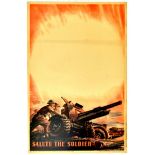 War Poster Salute the Soldier Artillery WWII UK