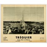 Travel Poster Treguier Brittany Art History France