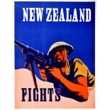 War Poster New Zealand Fights WWII