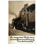 Travel Poster Dutch Railway Steam Locomotive Child Ticket
