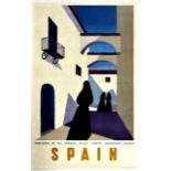 Travel Poster Spain White Houses Guy Georget