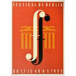 Travel Poster Berlin Music Festival Midcentury Modern