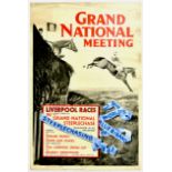 Sport Poster Grand National Meeting Liverpool Steeplechase Races