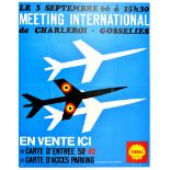Advertising Poster Aviation Meeting Charleroi Gosseilies