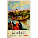 Travel Poster Windsor See Britain British Railways