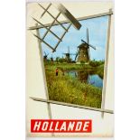 Travel Poster Holland Windmills