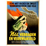 Propaganda Poster Dutch Colony Suriname NSB Nazi