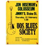 Advertising Poster Jon Hiseman's Colosseum U.O.S Blues Society