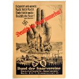 Propaganda Poster Saarland Unification Nazi Germany