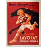 Advertising Poster Strength Energy Lavocat Rugby Horse Power