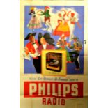 Advertising Poster Phillips Radio Folk Dance