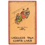 War Poster Careless Talk Fougasse WWII Bus