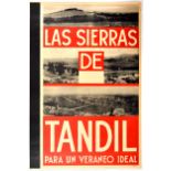 Travel Poster Tandil Mountains Argentina