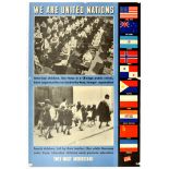 War Poster United Nations WWII USA France WWII