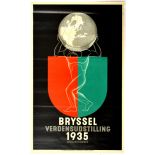 Advertising Poster Brussels World Exhibition 1935 Art Deco