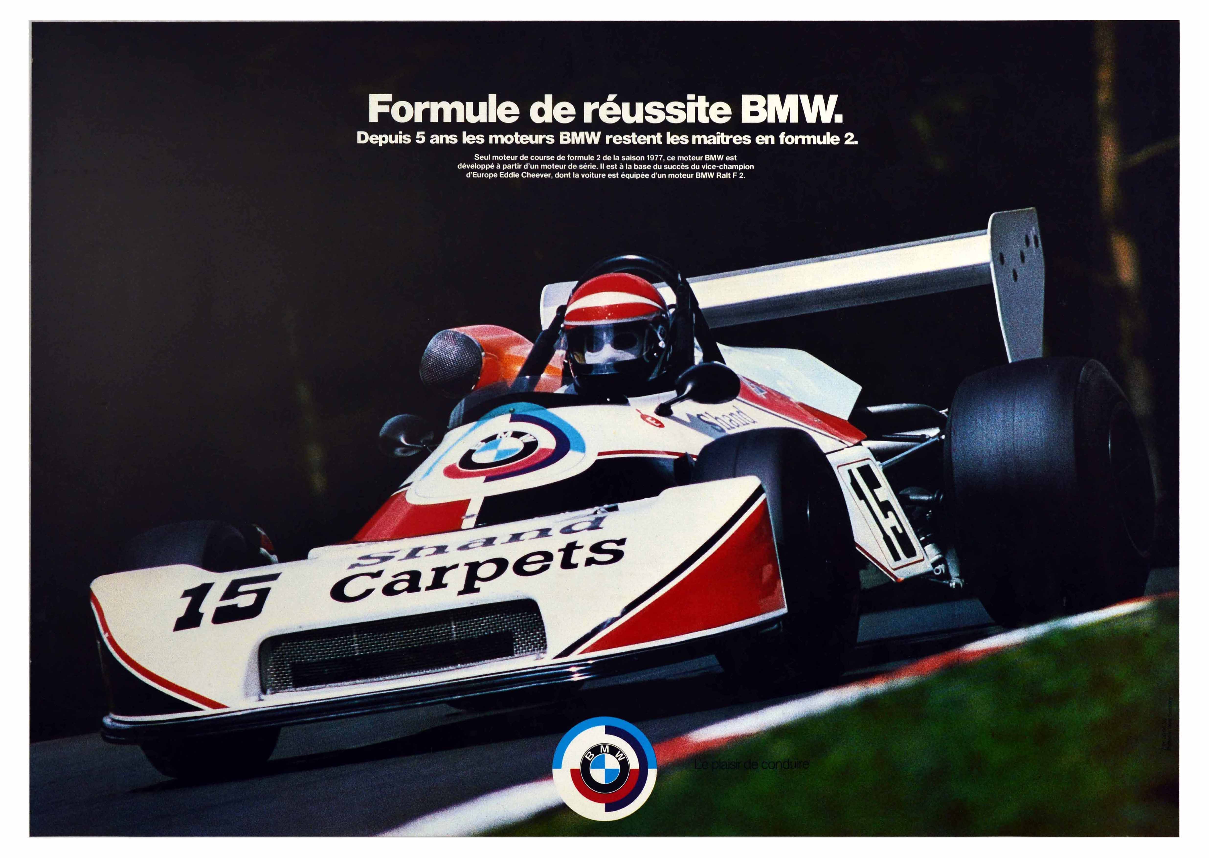 Advertising Poster BMW Ralt Eddie Cheever Formula 2