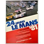 Advertising Poster Porsche 24 Hours Le Mans