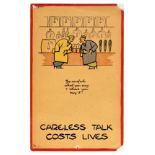 War Poster Careless Talk Costs Lives WWII Pub Fougasse