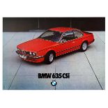Advertising Poster BMW 635 CSi Coupe Car Germany Red