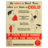 Propaganda Poster Cold Prevention Doctor Public Health Tuberculosis Association