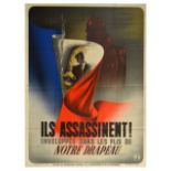 Propaganda Poster Resistance Assassins WWII Vichy France