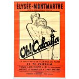 Advertising Poster Oh Calcutta Full Nudity Show Montmartre Paris