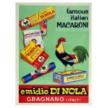 Advertising Poster Italy Pasta Macaroni Gragnano Naples Emidio Di Nola