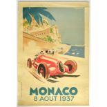 Sport Poster Grand Prix Motor Racing Monaco Geo Ham