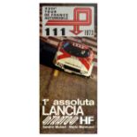 Advertising Poster Lancia Stratos Tour de France Automobile