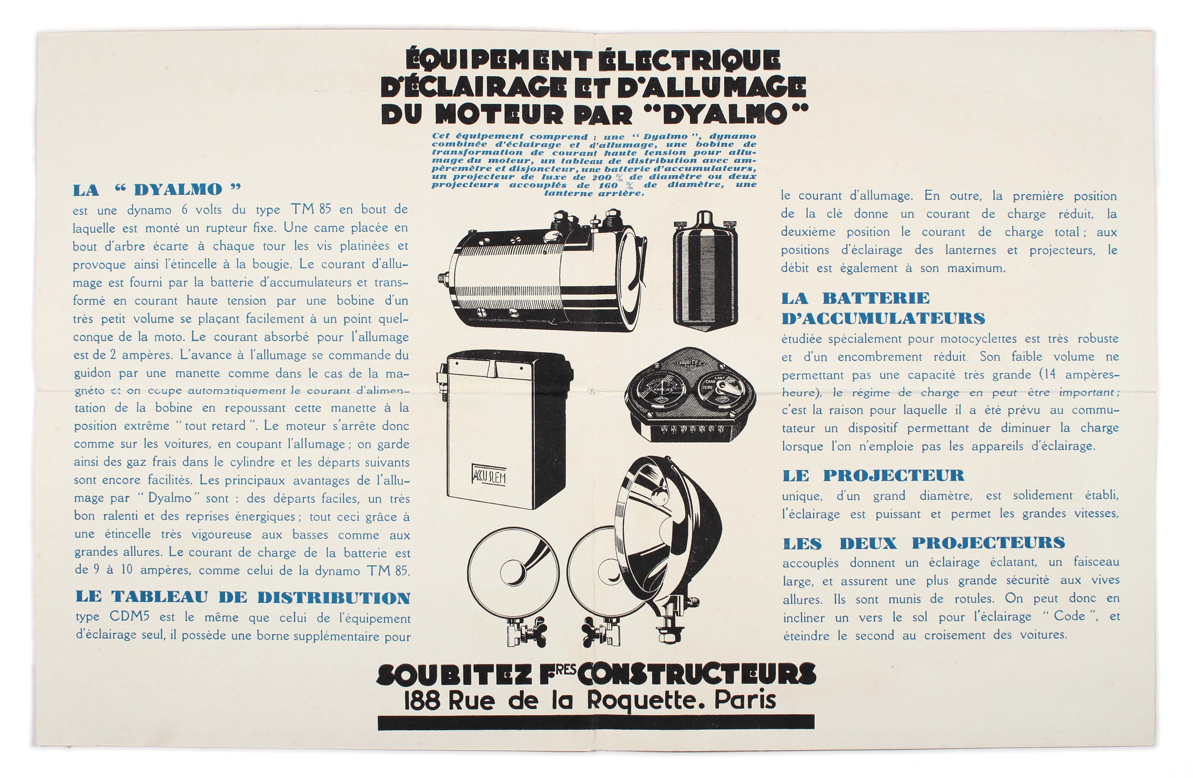 Advertising Poster Art Deco Motorcycle Dynamo Dyalmo - Image 2 of 3