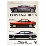 Advertising Poster Lancia Direct Lineage Volumex Race Car