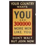 War Poster Your Country Wants You Recruitment UK WWI