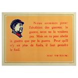 Propaganda Poster Mao Zedong War Abolition France Communist China