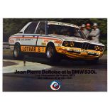 Advertising Poster BMW 530i Jean Pierre Beltoise Champion France 1977