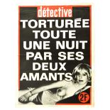 Advertising Poster Detective Travesti Magazine Sex Torture