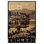 Travel Poster Lake District England Morecambe Bay