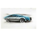 Advertising Poster Audi Jorge Diez Car Sketch