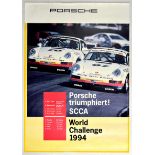 Advertising Poster Porsche 911 World Challenge Triumphs