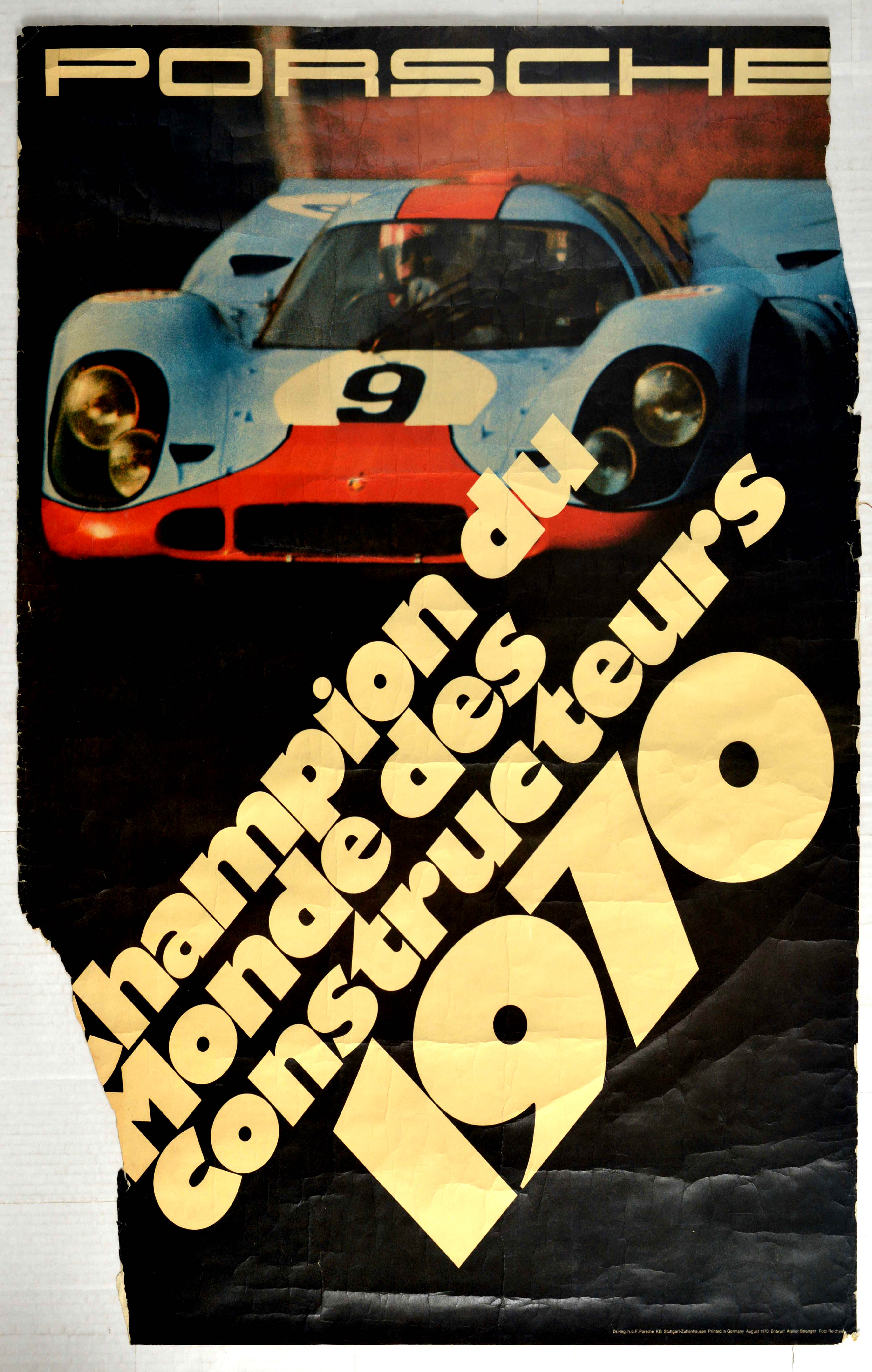 Advertising Poster Porsche World Constructors Champion