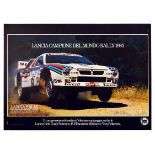 Advertising Poster Lancia World Rally Champion 1983