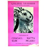 Advertising Poster Chagall Matta Klee Picasso Exhibition Paris Verriere Gallery