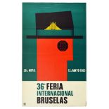 Advertising Poster Brussels Fair Julian Key Midcentury Modern