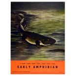 Advertising Poster Early Amphibian BBC Radio How Things Began Nature Natural History