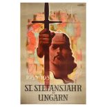 Travel Poster Hungary St Stephen Year Konecsni