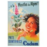 Advertising Poster Cadum Mint Toothpaste Alps