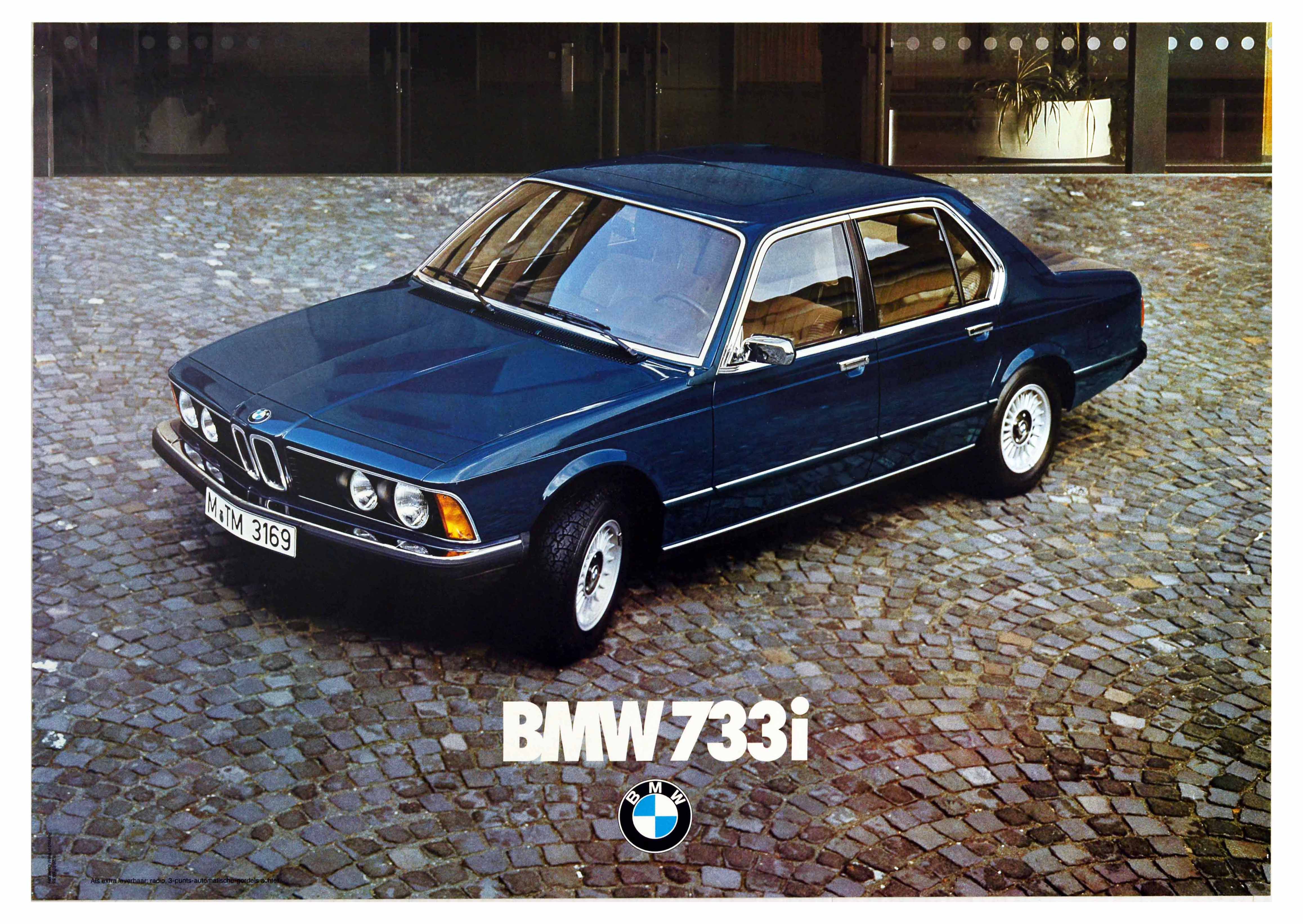 Advertising Poster BMW 733i Car Germany