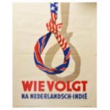 Propaganda Poster USA UK Dutch East Indies Noose WWII Nazi