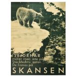 Travel Poster Skansen Zoo Polar Bear