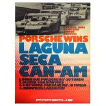 Advertising Poster Porsche 917 Wins Laguna Seca CanAm McLaren