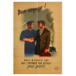 War Poster Art Deco France POW Nazi Germany Work WWII